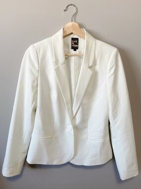 Rock & Shine Ivory Single-Button Blazer